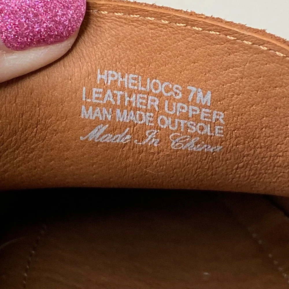 Donald Pliner Helio Suede Bit Buckle‎ Lug Sole Platform Loafers in Saddle Size 7